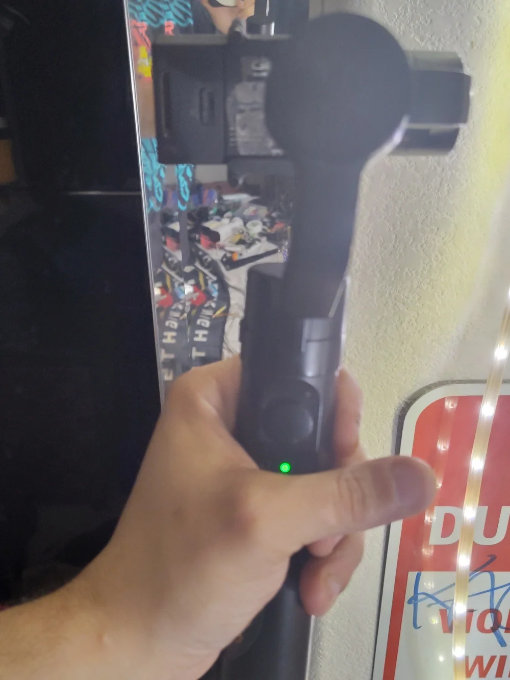 GoPro Silver and Black HERO3 on Yi Black Handheld Gimbal